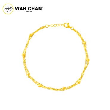 WAH CHAN 916 Gold Bracelet - Chaining Sphere OSB1243