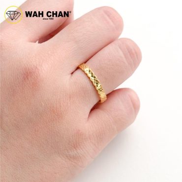 WAH CHAN 916 Gold Ring - Honeycomb Ring OSR1092