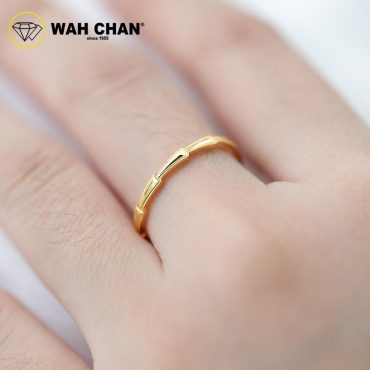 WAH CHAN 916 Gold Ring - Bamboo Stack OSR1096
