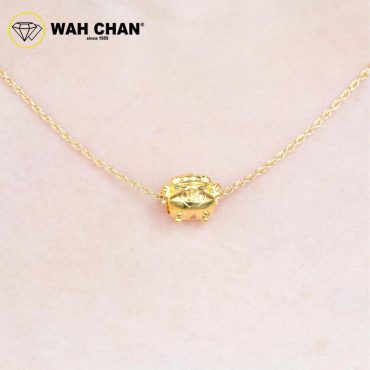 WAH CHAN 916 Gold Pendant - Treasure Pot OSP1373