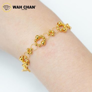 WAH CHAN 916 Gold Bracelet - Boba Biji Anggur OSB1264