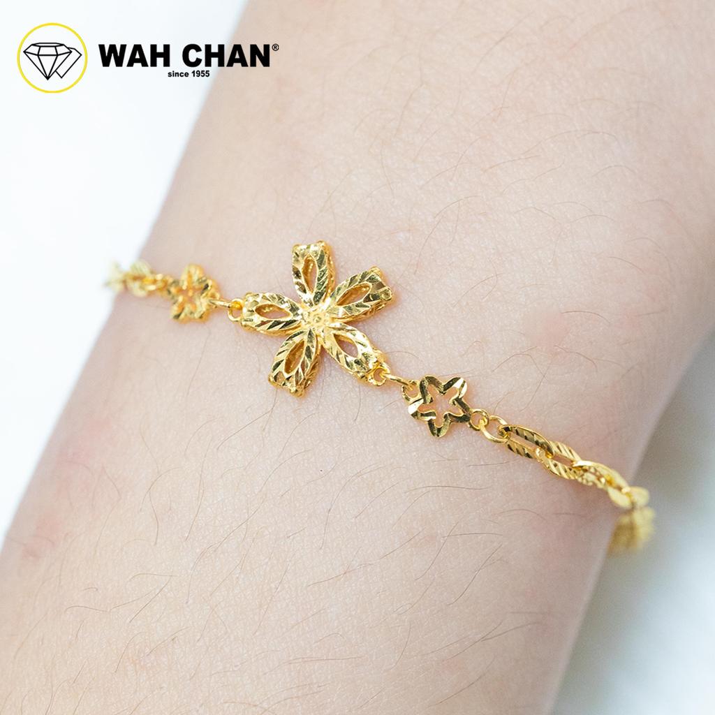 WAH CHAN 916 Gold Bracelet - Gelang Bunga Kendi OSB1294