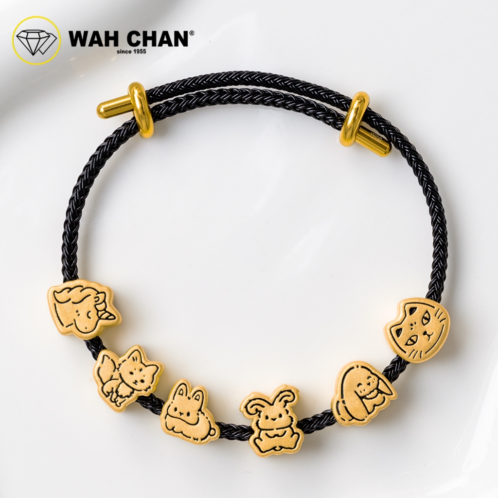 WAH CHAN 999 Gold Pendant - Rabbit B56 - Image 4