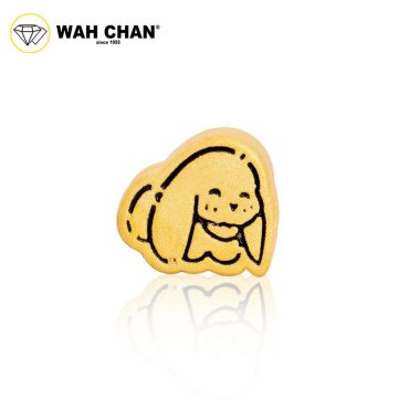 WAH CHAN 999 Gold Pendant - Happy Bunny B58