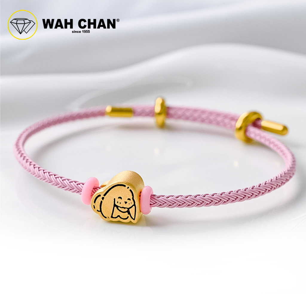 WAH CHAN 999 Gold Pendant - Happy Bunny B58 - Image 3