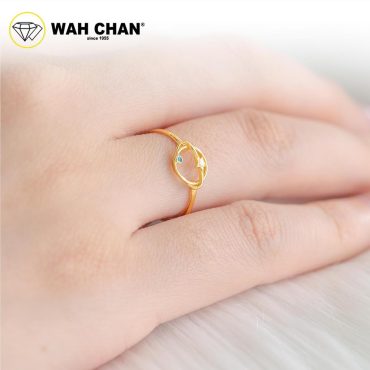 WAH CHAN 916 Gold Ring - Starry Planet Ring OSR1106