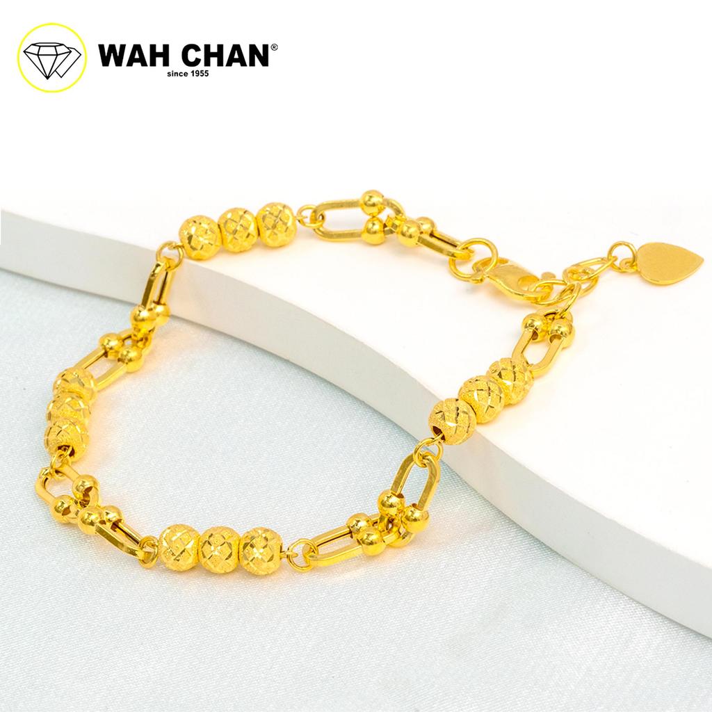 WAH CHAN 916 Gold Bracelet - Gelang Paperclip Boba OSB1315