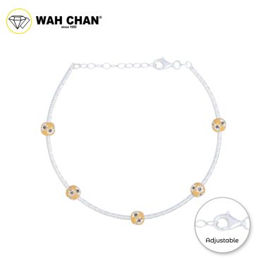 WAH CHAN S925 ITALIAN Silver Bracelet - Boba Starburst XL NSBLV015