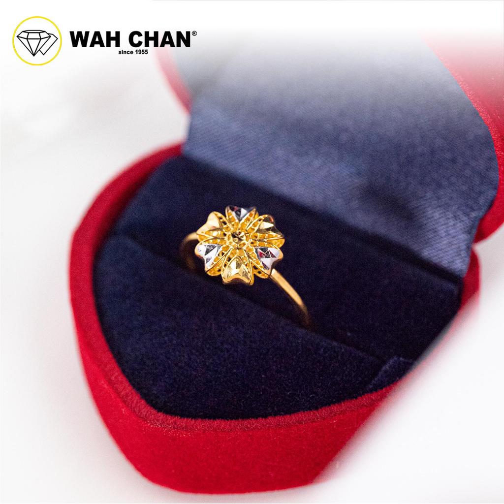 WAH CHAN 916 Gold Ring - Cincin Bunga Clover 2C OSR1109 - Image 3