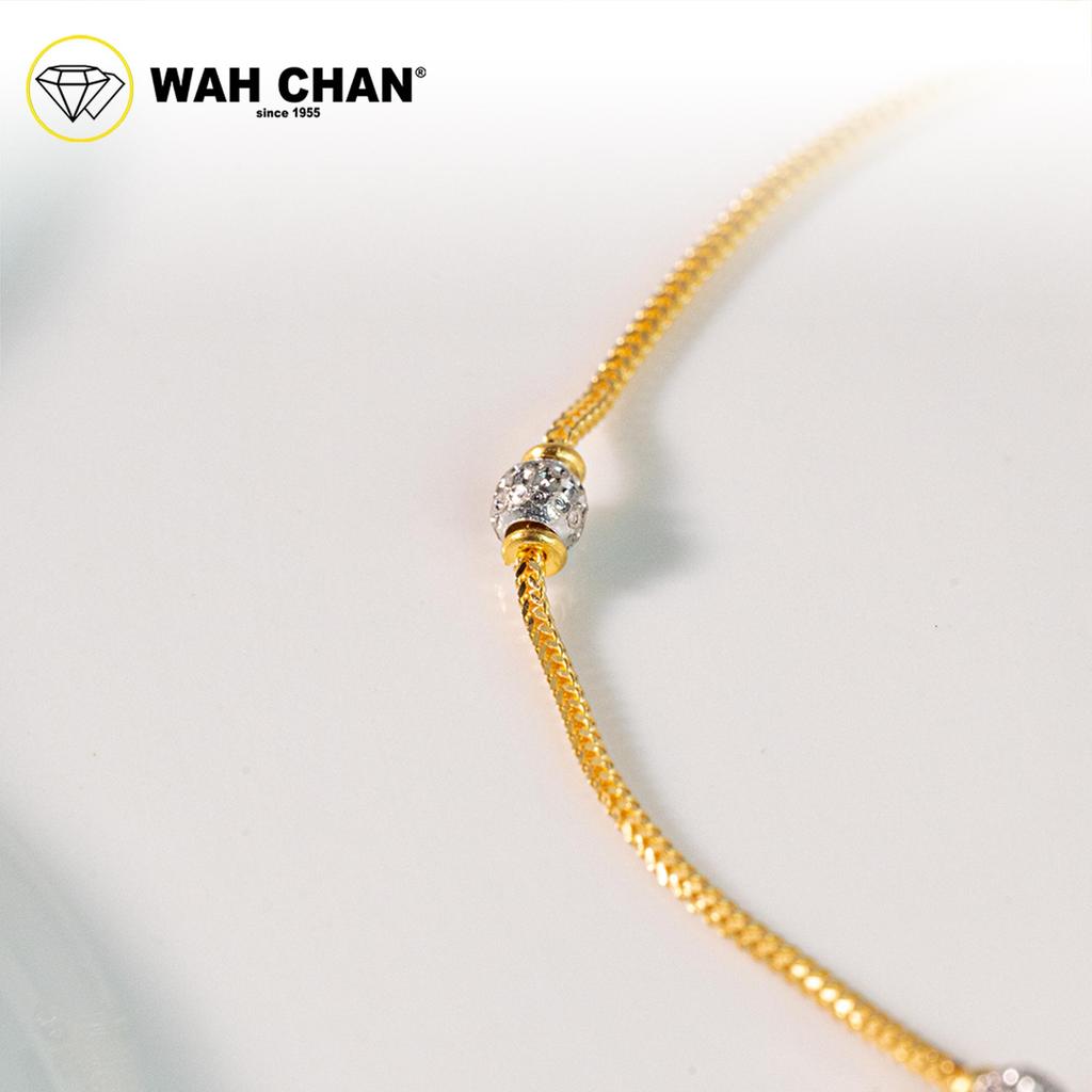 WAH CHAN 916 Gold Bracelet - Gelang Double Mesin Love OSB1317 - Image 3