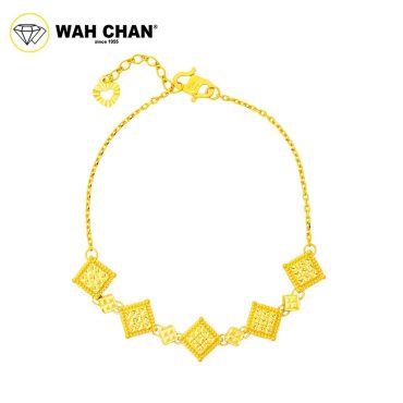 WAH CHAN 916 Gold Bracelet -  Diamond Shaped Bracelet OSB1321