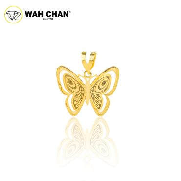 WAH CHAN 916 Gold Pendant - Butterfly Pendant OSP1379