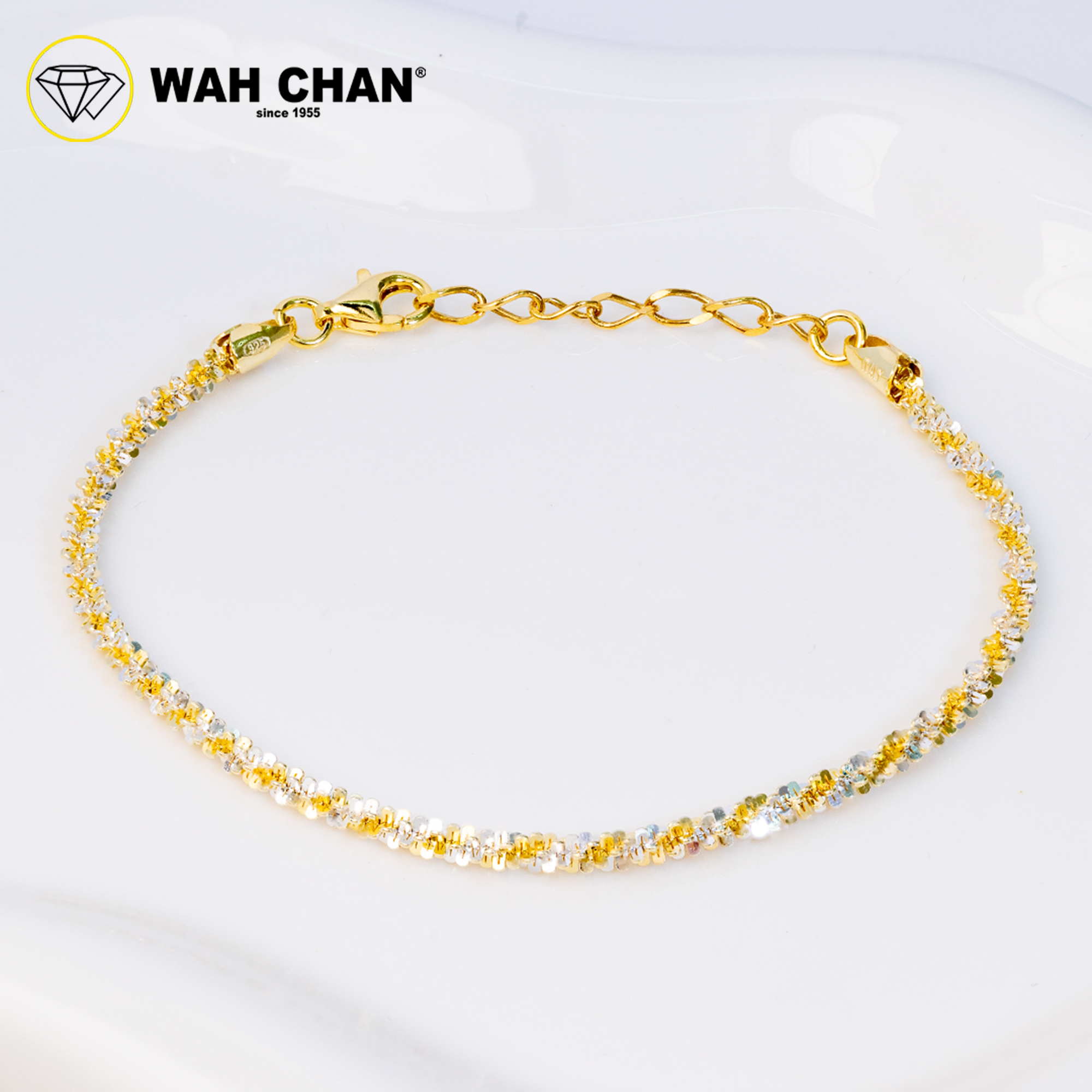 WAH CHAN S925 ITALIAN Silver Bracelet - Rock Chain N2B00001 - Image 2