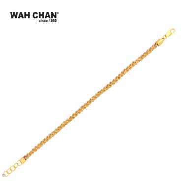 916 Gold Bracelet with White Gold Plating OSB1063b-3