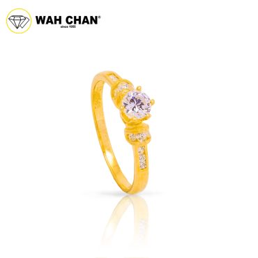 Wah Chan 585/14K Gold Ring - Cincin Zirconia R1078