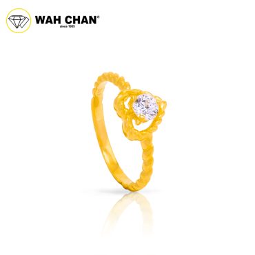 Wah Chan 585/14K Gold Ring - Cincin Zirconia R1083