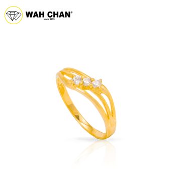 Wah Chan 585/14K Gold Ring - Cincin Zirconia R110