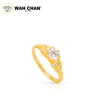 Wah Chan 585/14K Gold Ring - Cincin Zirconia R118