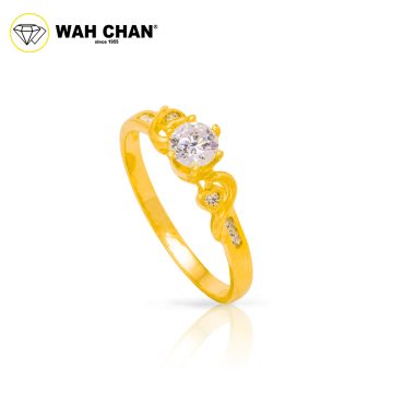 Wah Chan 585/14K Gold Ring - Cincin Zirconia R665