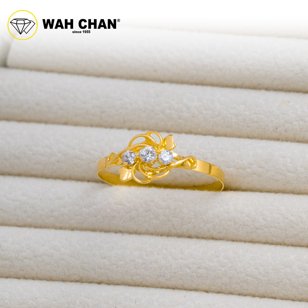Wah Chan 585/14K Gold Ring - Cincin Zirconia R925 - Image 2