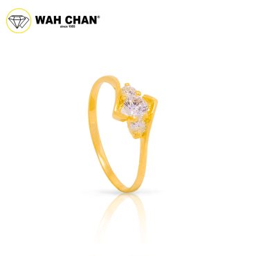 Wah Chan 585/14K Gold Ring - Cincin Zirconia WR022