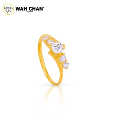 Wah Chan 585/14K Gold Ring - Cincin Zirconia WR046