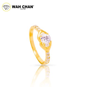 Wah Chan 585/14K Gold Ring - Cincin Zirconia WR329