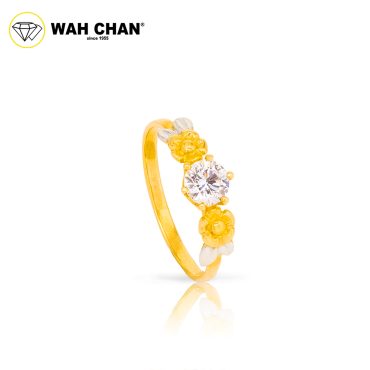 Wah Chan 585/14K Gold Ring - Cincin Zirconia WR495