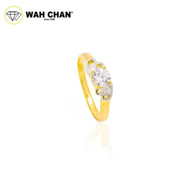 Wah Chan 585/14K Gold Ring - Cincin Zirconia WR026