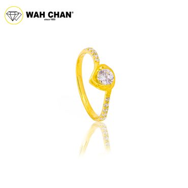 Wah Chan 585/14K Gold Ring - Cincin Zirconia R1085