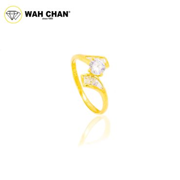 Wah Chan 585/14K Gold Ring - Cincin Zirconia R791