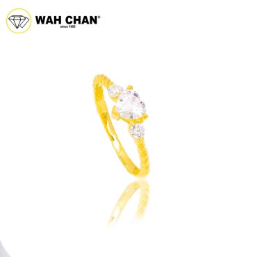 Wah Chan 585/14K Gold Ring - Cincin Zirconia WR374