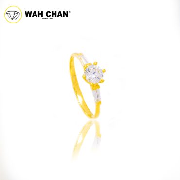 Wah Chan 585/14K Gold Ring – Cincin Zirconia R260