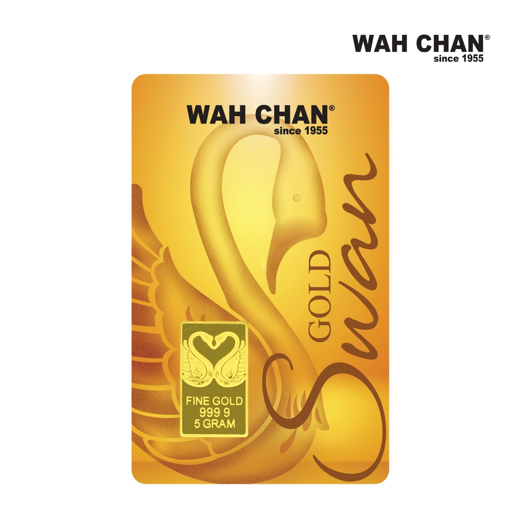 999.9 Fine Gold Bar - Happiness Swan 幸福天鹅足金片 (5g)