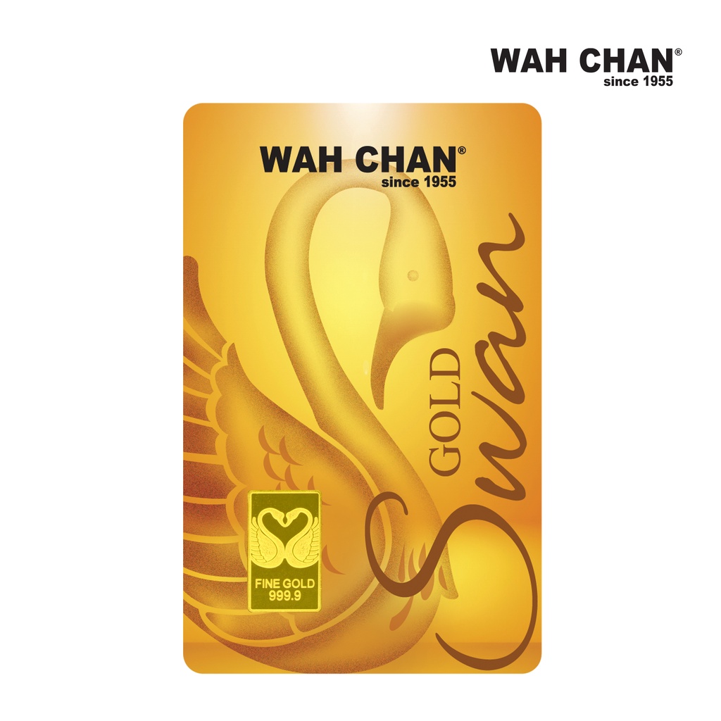 999.9 Fine Gold Bar - Happiness Swan 幸福天鹅足金片 (2g)
