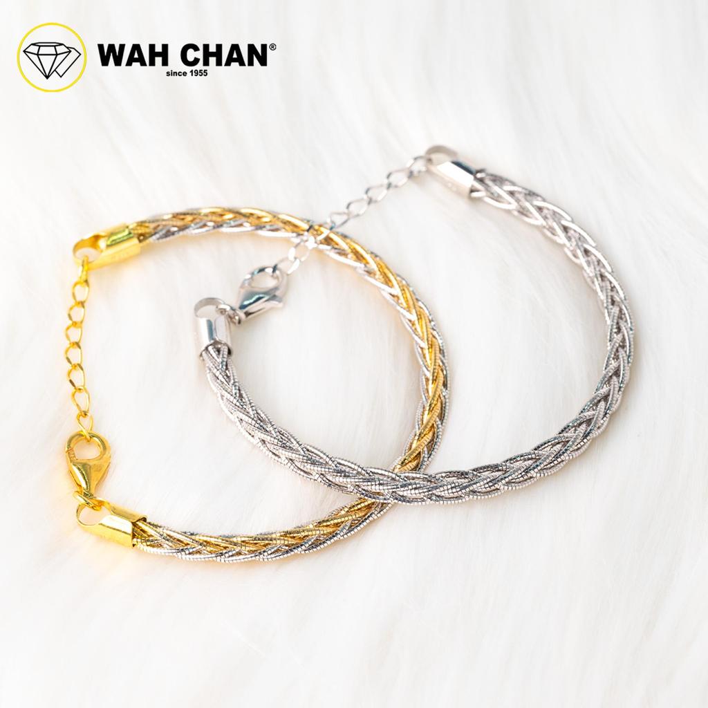 WAH CHAN S925 ITALIAN Silver Bracelet - Multi-tone Braided NSBCRS031 - Image 3