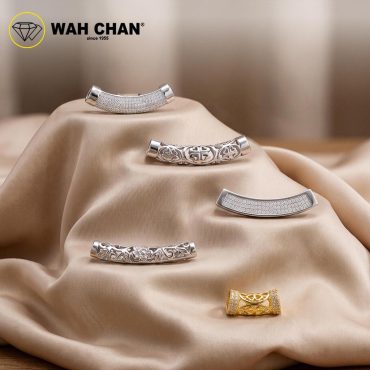 WAH CHAN S925 Silver Pendant - Curve Tube Buluh Kerawang CY
