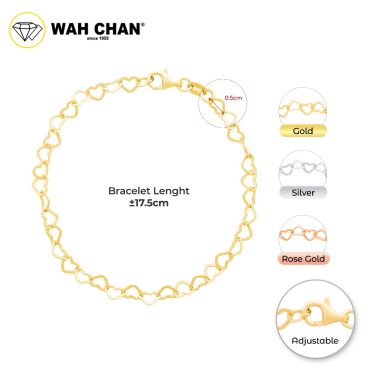 WAH CHAN S925 ITALIAN Silver Bracelet - Big Love Link NSBKRZ004