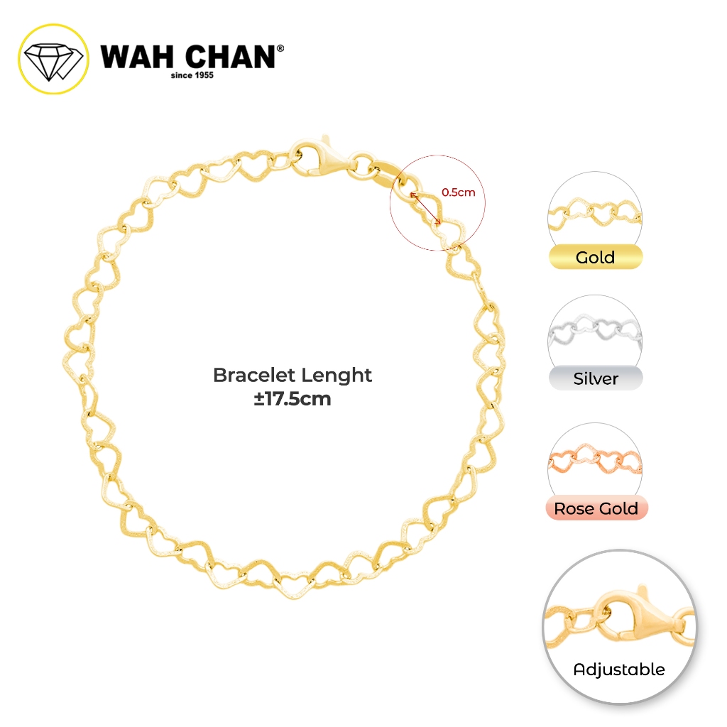 WAH CHAN S925 ITALIAN Silver Bracelet - Big Love Link NSBKRZ004
