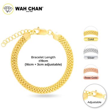 WAH CHAN S925 ITALIAN Silver Bracelet - Bismark Chain NSBCRS013