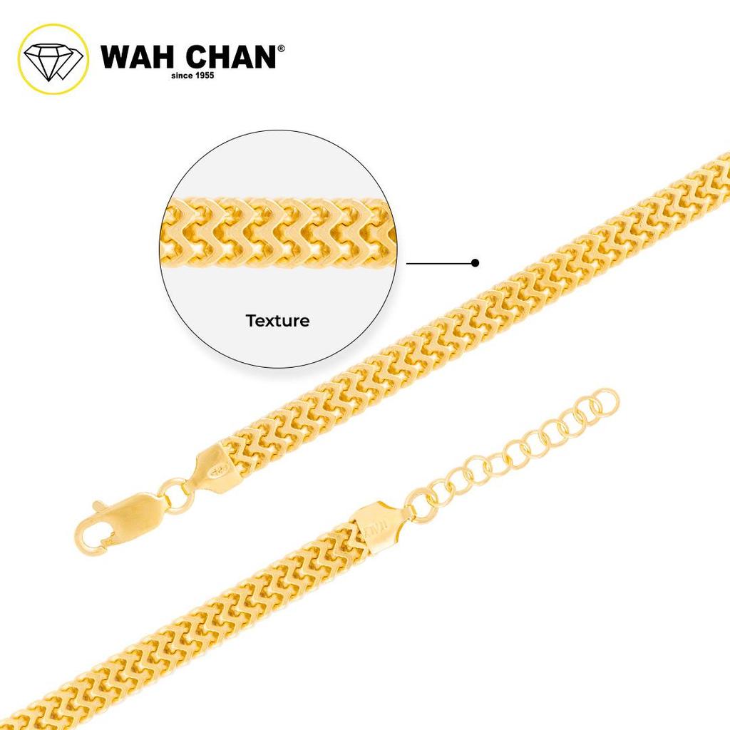 WAH CHAN S925 ITALIAN Silver Bracelet - Bismark Chain NSBCRS013 - Image 2