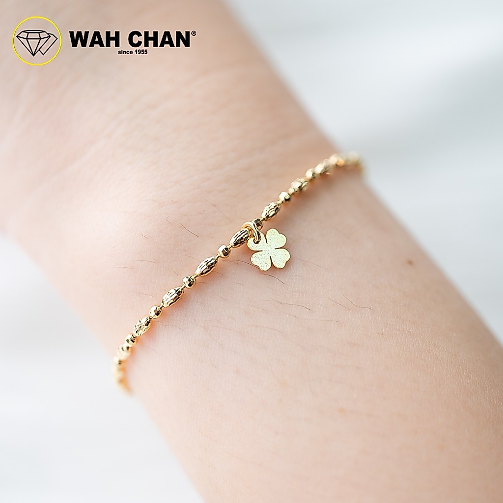 WAH CHAN S925 ITALIAN Silver Bracelet - Clover Chaining Beads NSBCM020 - Image 4