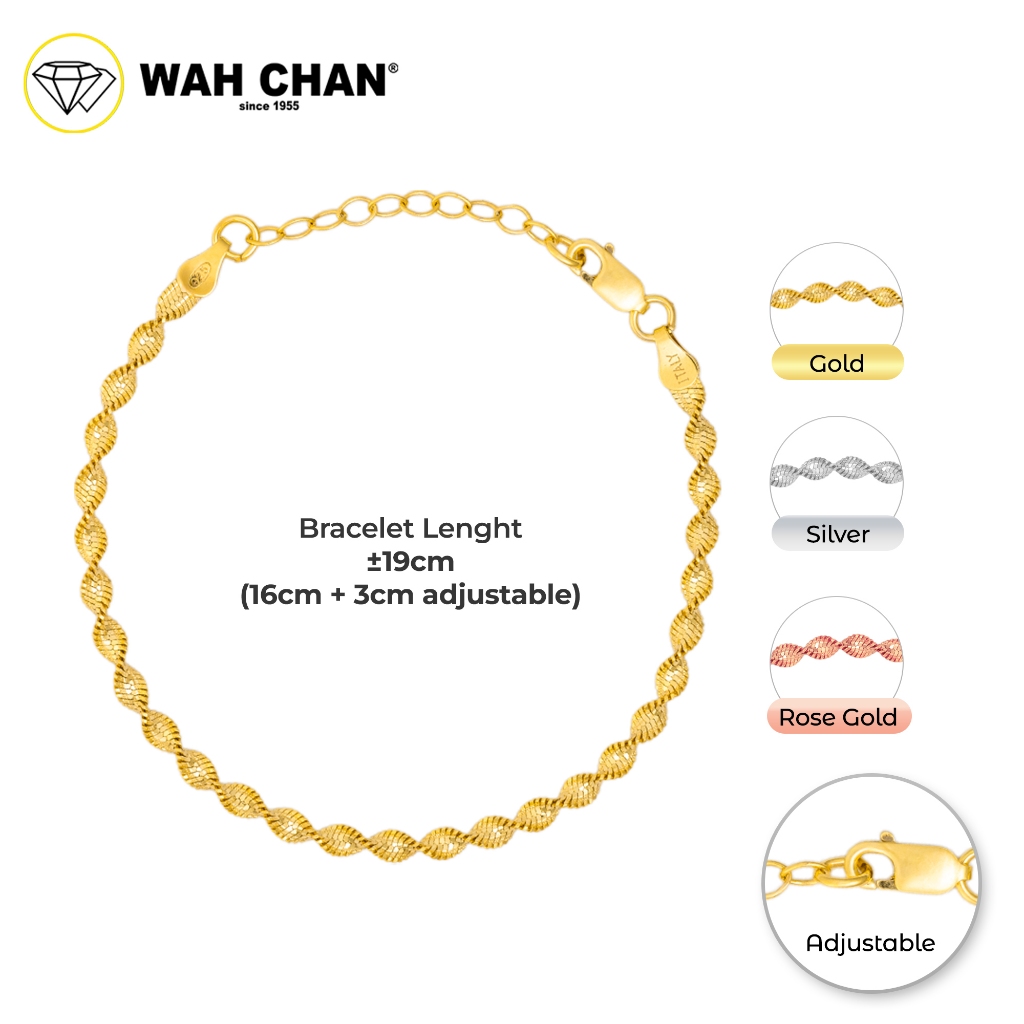 WAH CHAN S925 ITALIAN Silver Bracelet - Gelang PIntal NSBLV007