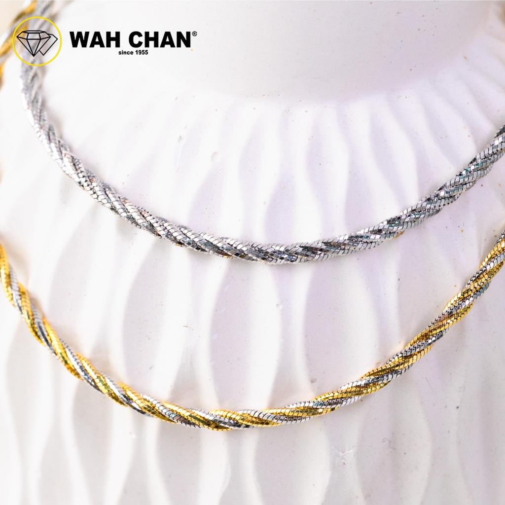 WAH CHAN S925 ITALIAN Silver Bracelet - Duo Color Twisted NSBCRS015 - Image 2