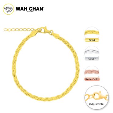 WAH CHAN S925 ITALIAN Silver Bracelet - Herringbone Mini NSBKRZ005