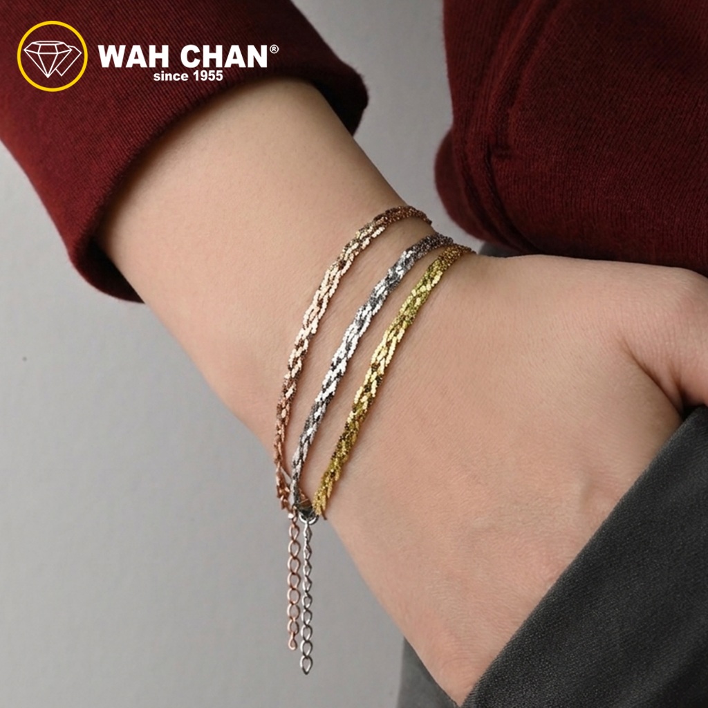 WAH CHAN S925 ITALIAN Silver Bracelet - Herringbone Mini NSBKRZ005 - Image 5