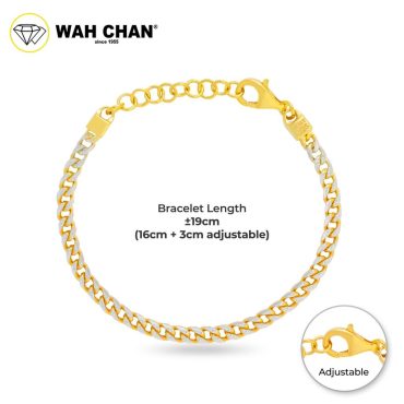 WAH CHAN S925 ITALIAN Silver Bracelet - Pave Franco Chain NSBCRS012