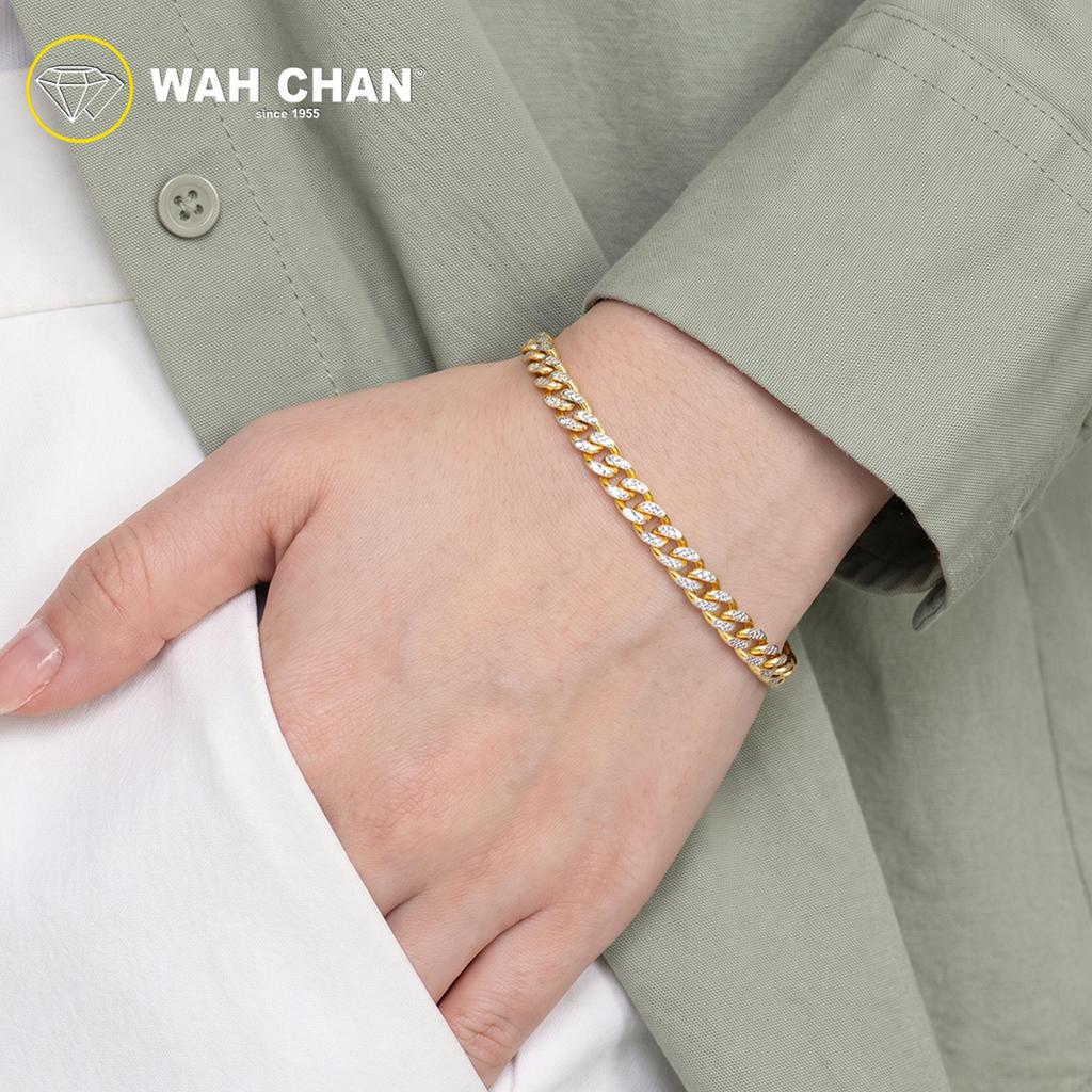 WAH CHAN S925 ITALIAN Silver Bracelet - Pave Franco Chain NSBCRS012 - Image 6