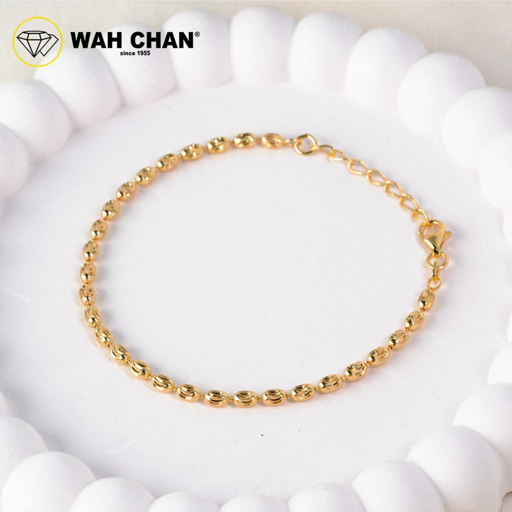 WAH CHAN S925 ITALIAN Silver Bracelet - Rice Beads NSBCRS021 - Image 5