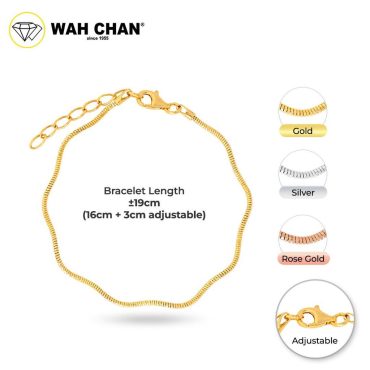 WAH CHAN S925 ITALIAN Silver Bracelet - Mini Wavy NSBCRS022